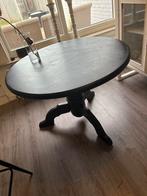 Ronde eettafel zwart hout, Ophalen of Verzenden, Rond, 100 tot 150 cm