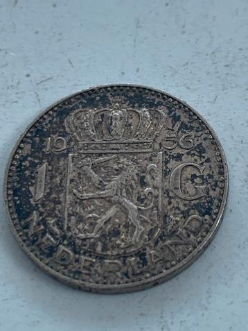 Zilveren 1 Gulden 1956 - Koningin Juliana beschikbaar voor biedingen