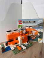 Lego Minecraft 21178 - De Vossenburcht - Compleet met Instru, Ophalen of Verzenden, Zo goed als nieuw, Complete set, Lego