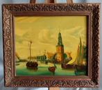 naar A. Storck - Montelbaantoren A'dam - Paneel - 1900, Antiek en Kunst, Ophalen of Verzenden