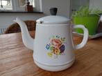 kleine emaille witte koffiepot met bloemen, Antiek en Kunst, Antiek | Emaille, Ophalen of Verzenden