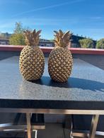 Gouden Ananas Kandelaars - Set van 2, Ophalen of Verzenden, Gebruikt