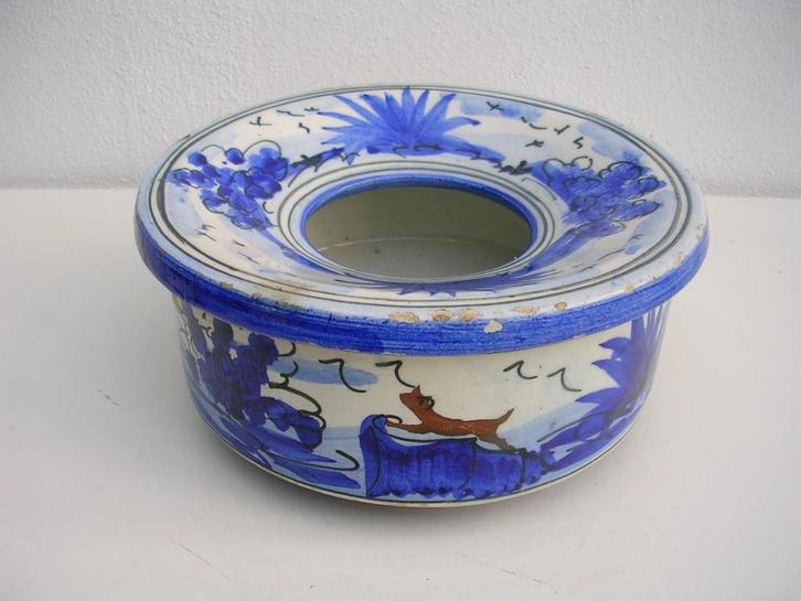 Fayence pruimpot spuugpot kwispedoor pruimtabak tabak pot, Antiek en Kunst, Curiosa en Brocante, Ophalen of Verzenden