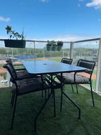Eettafel met 4 stoelen!, Tuin en Terras, Tuinsets en Loungesets, Ophalen, Zo goed als nieuw, Stoel