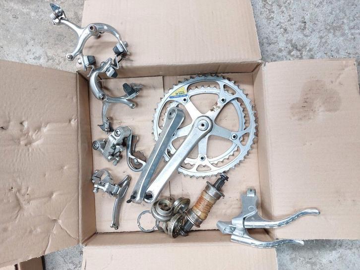 Groepsets vintage racefiets Campagnolo Shimano Dura Ace, Fietsen en Brommers, Fietsonderdelen, Gebruikt, Racefiets, Ophalen of Verzenden