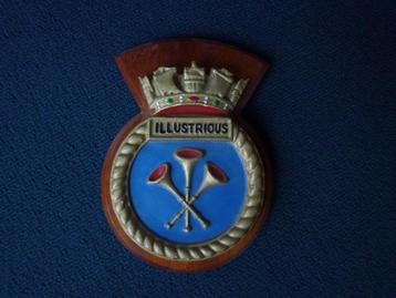 ROYAL NAVY SCHEEPSEMBLEEM  HMS ILLUSTRIOUS   beschikbaar voor biedingen