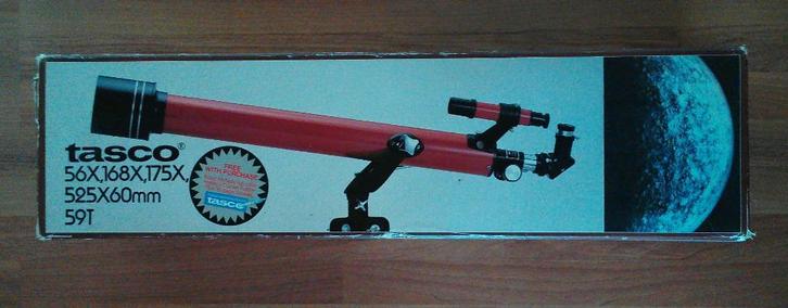 Tasco 59T 56x,168x,175x,525x 60mm telescoop, Audio, Tv en Foto, Optische apparatuur | Telescopen, Gebruikt, Lenzentelescoop (refractor)