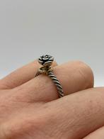 Z921 Pandora zilveren ring roos in bloei 14K goud maat 17,75, Ophalen of Verzenden, X, Dame, Goud
