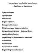 Instructie/paardrijles aangeboden (ook zonder eigen paard), Diensten en Vakmensen, Ruiter of Bijrijder