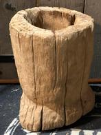 Oude houten vijzel robuust stoer sober landelijk jwm, Nieuw, Ophalen