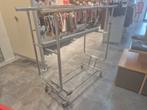 Kledingrek dubbel kledingrek is opvouwbaar met wielen, Kleding | Dames, Kledingrekken, Ophalen, Met wielen, Gebruikt