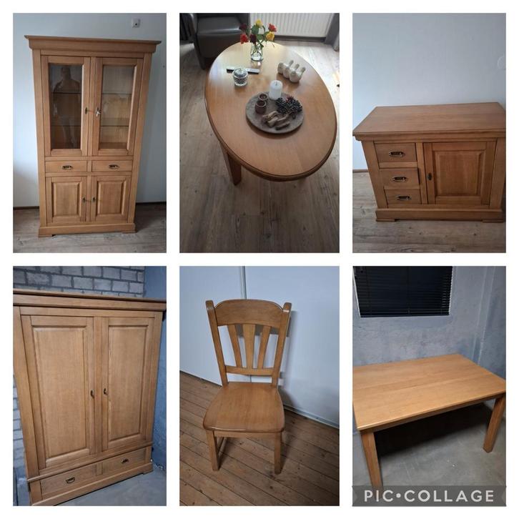Eiken Woonkamer Meubelset, Huis en Inrichting, Complete inboedels, Ophalen