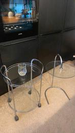 Table, Ophalen of Verzenden, Zo goed als nieuw, Glas, 25 tot 50 cm