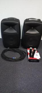 draagbare accu speakerset met 2 draadloze microfoons, Overige typen, Refurbished, 120 watt of meer, Ophalen