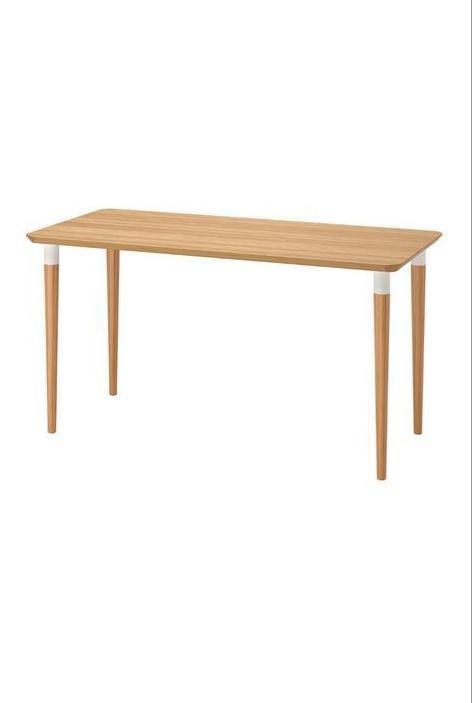 IKEA ANFALLARE / HILVER Bureau - Bamboe 140x65, Huis en Inrichting, Bureaus, Gebruikt, Ophalen