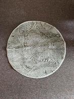 Rond vloerkleed, diameter 70 cm.; licht grijs met olijfgroen, Huis en Inrichting, Stoffering | Tapijten en Kleden, Ophalen, 50 tot 100 cm