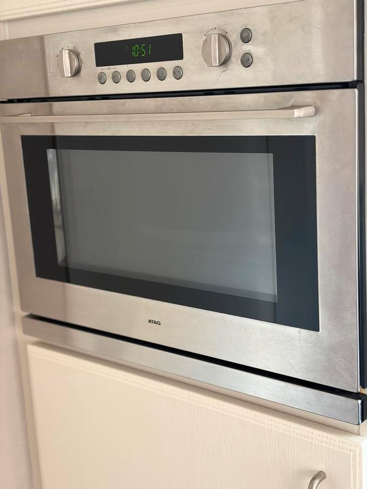 ATAG  Combimagnetron - Inbouw, Witgoed en Apparatuur, Magnetrons, Gebruikt, Inbouw, Combimagnetron, 45 tot 60 cm, Grill, Draaiplateau