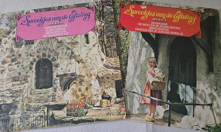 De Efteling: langspeelplaten / LP's / elpees deel 1 + 2, Verzamelen, Efteling, Gebruikt, Overige typen, Ophalen of Verzenden