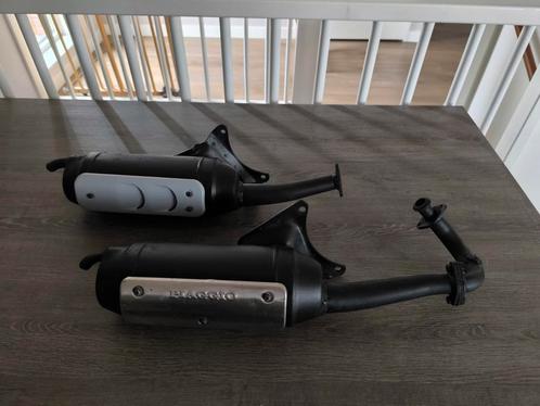 2x Nette Piaggio Uitlaat- Zip - NRG - Typhoon - Quartz - MC2, Fietsen en Brommers, Brommeronderdelen | Scooters, Gebruikt, Piaggio