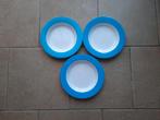 Mepal Rosti Wave: 3 diepe borden aqua blauw, Ophalen, Zo goed als nieuw