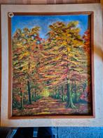 Schilderij Boslandschap 60x50,5cm, Antiek en Kunst, Kunst | Schilderijen | Klassiek, Ophalen