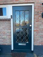 Buitendeur met glas in lood, Doe-het-zelf en Verbouw, Deuren en Horren, Ophalen, Gebruikt, 80 tot 100 cm, 200 tot 215 cm