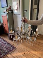 Kristallen vintage kroonluchter, Huis en Inrichting, Ophalen of Verzenden, Gebruikt, Glas