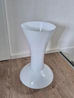 Hoge glazen witte vaas, Ophalen, 50 tot 75 cm, Wit, Glas