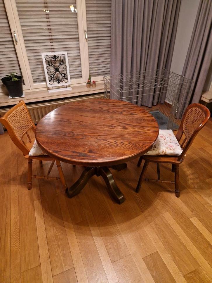 Eettafel met 2 stoelen, Huis en Inrichting, Tafels | Eettafels, 50 tot 100 cm, Rechthoekig, Ophalen