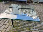 1x Metaform Hank Kwint salontafel KW1 Zwart marmer+ frame, Ophalen, Gebruikt, 50 tot 100 cm, Glas