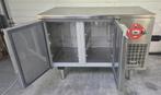 RVS horeca koelwerkbank 2-deurs, Kronus, 131 cm, Ophalen, Gebruikt, Koelen en Vriezen