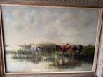 Schilderij van landschap met koeien door Thomas van Wissen, Antiek en Kunst, Ophalen