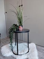 Bijzettafel - planten tafel - rond, Ophalen of Verzenden, Zo goed als nieuw, Hout