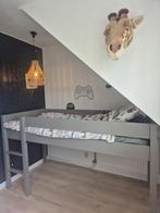 Half hoogslaper 90x200cm grijs Petite Amelie, Huis en Inrichting, Slaapkamer | Stapelbedden en Hoogslapers, Ophalen, 100 cm, Eenpersoons