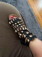 Steve Madden maat 38 gladiator sandalen zwart studs, Zwart, Steve Madden, Zo goed als nieuw, Sandalen of Muiltjes