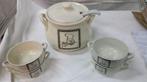 Soepterrine met 4 kommen Cuisine, Huis en Inrichting, Keuken | Servies, Ophalen of Verzenden, 'T Olde Gre-j, Info@toldegrej.nl