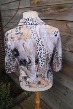 Blouse creme/ bruin Nienhaus mt 38 Vaste Prijs, Maat 38/40 (M), Bruin, Ophalen of Verzenden, Zo goed als nieuw