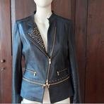 Caroline Biss zwart leren dames jasje 38, Kleding | Dames, Maat 38/40 (M), Zwart, Ophalen of Verzenden, Zo goed als nieuw