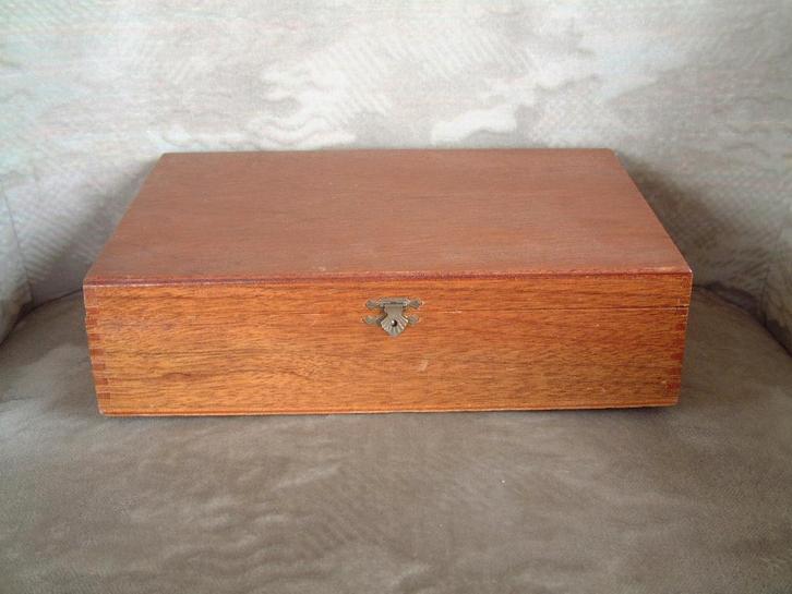 oud houten kistje doos hout nr.3, Verzamelen, Overige Verzamelen, Gebruikt, Ophalen of Verzenden