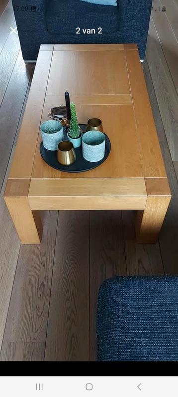 Eiken salontafel  beschikbaar voor biedingen