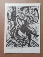 Ernst Ludwig Kirchner Houtsnede prent erotiek, Antiek en Kunst, Kunst | Etsen en Gravures, Verzenden