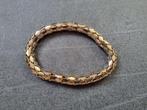 Goud kleurige slangen armband armbanden (voor goed doel), Ophalen of Verzenden, Nieuw, Goud, Staal