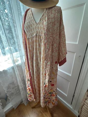 Bohemian poederroze gebloemde kimono Becksöndergaard M 38 40 beschikbaar voor biedingen