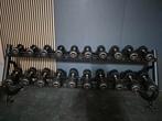 Hammer strength dumbbell set 2kg t/m 20kg, Ophalen, Zo goed als nieuw, Benen, Dumbbell