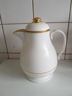 thermoskan in vorm koffie-/theekan met drukknopsluiting, Ophalen of Verzenden, Zo goed als nieuw