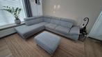Montel Modena hoekbank + hocker, grijs gemêleerd, Ophalen, Gebruikt, Stof