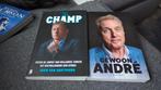 Boeken: The Champ & Gewoon André, Ophalen of Verzenden, Zo goed als nieuw, Koen van Santvoord, Bert Kuizenga, Sport