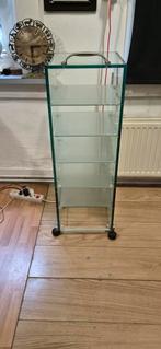 Glazen trolley design, Ophalen of Verzenden, Zo goed als nieuw, Glas, Cd's