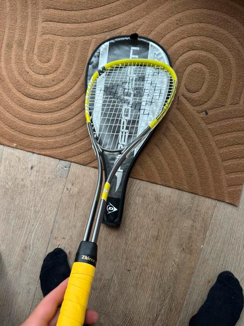 Dunlop Fire Power Ti squashracket – zeer licht & netjes, Sport en Fitness, Squash, Zo goed als nieuw, Racket, Met hoes, Ophalen of Verzenden