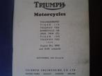 Triumph 6T T110 TR6 T120 1956 -1960 instruction manual, Ophalen of Verzenden, Triumph